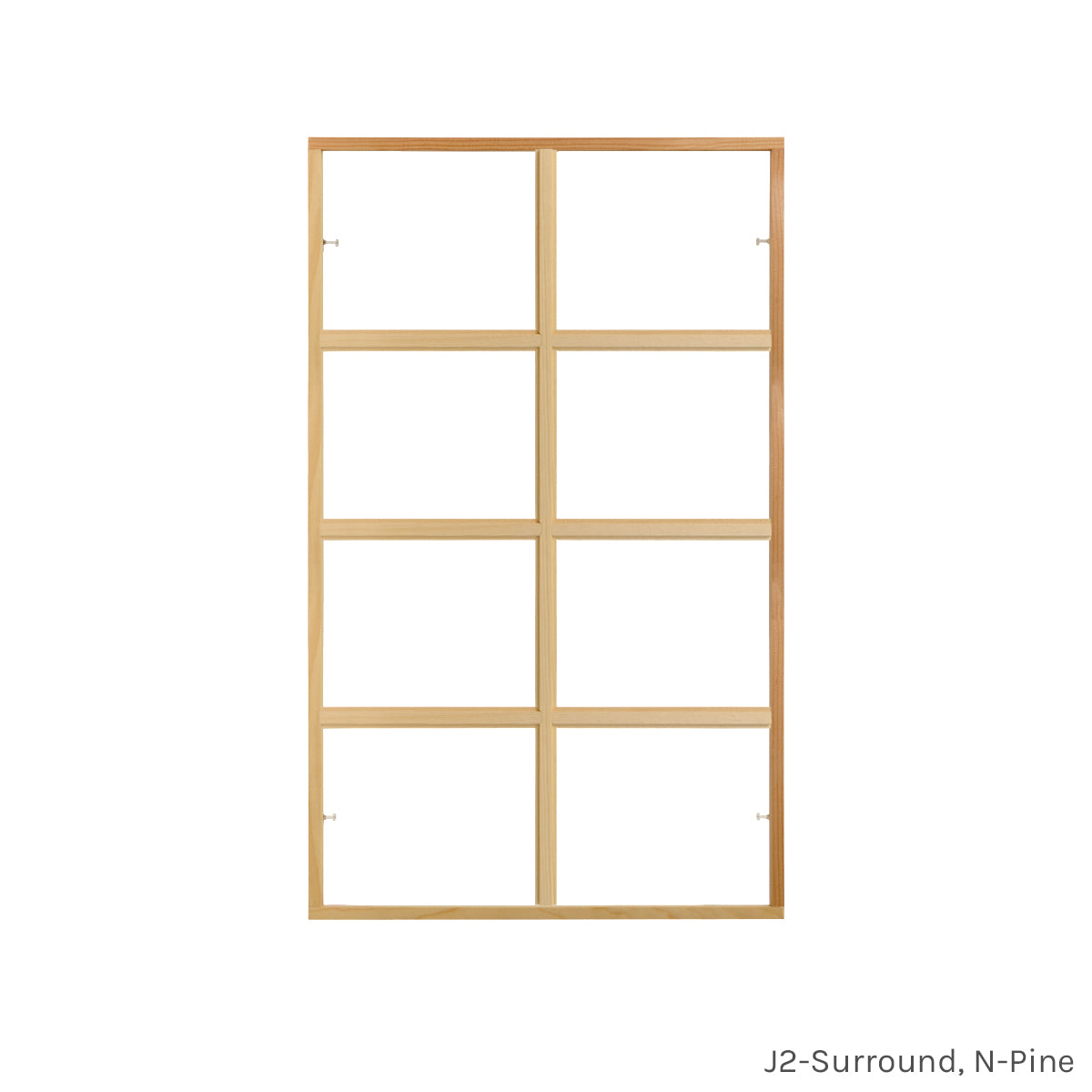 8 light full surround pine colonial window grid insert