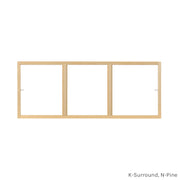 3 light pine customizable window grill insert