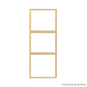 3 light pine customizable window grill insert