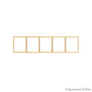 5 light pine colonial window grid insert