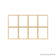 8 light full surround pine colonial window grid insert