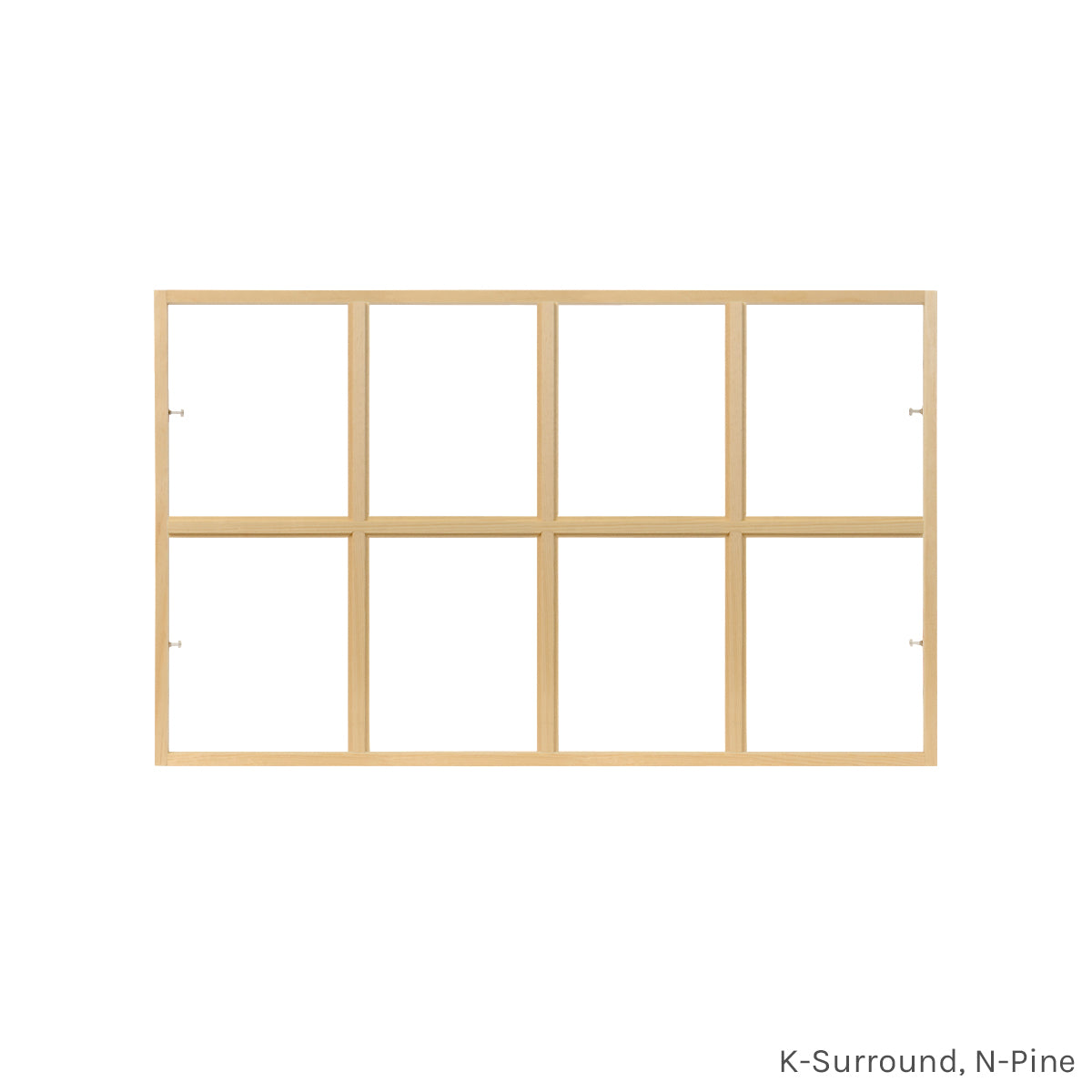 8 light full surround pine colonial window grid insert