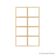 8 light full surround pine colonial window grid insert