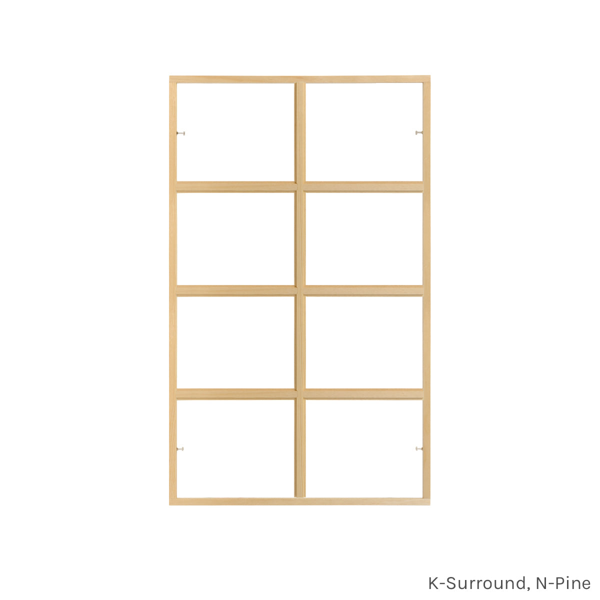 8 light full surround pine colonial window grid insert