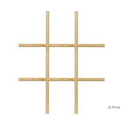 O-Pine 3W3H 9 Light Colonial Standard Profile Window Grille