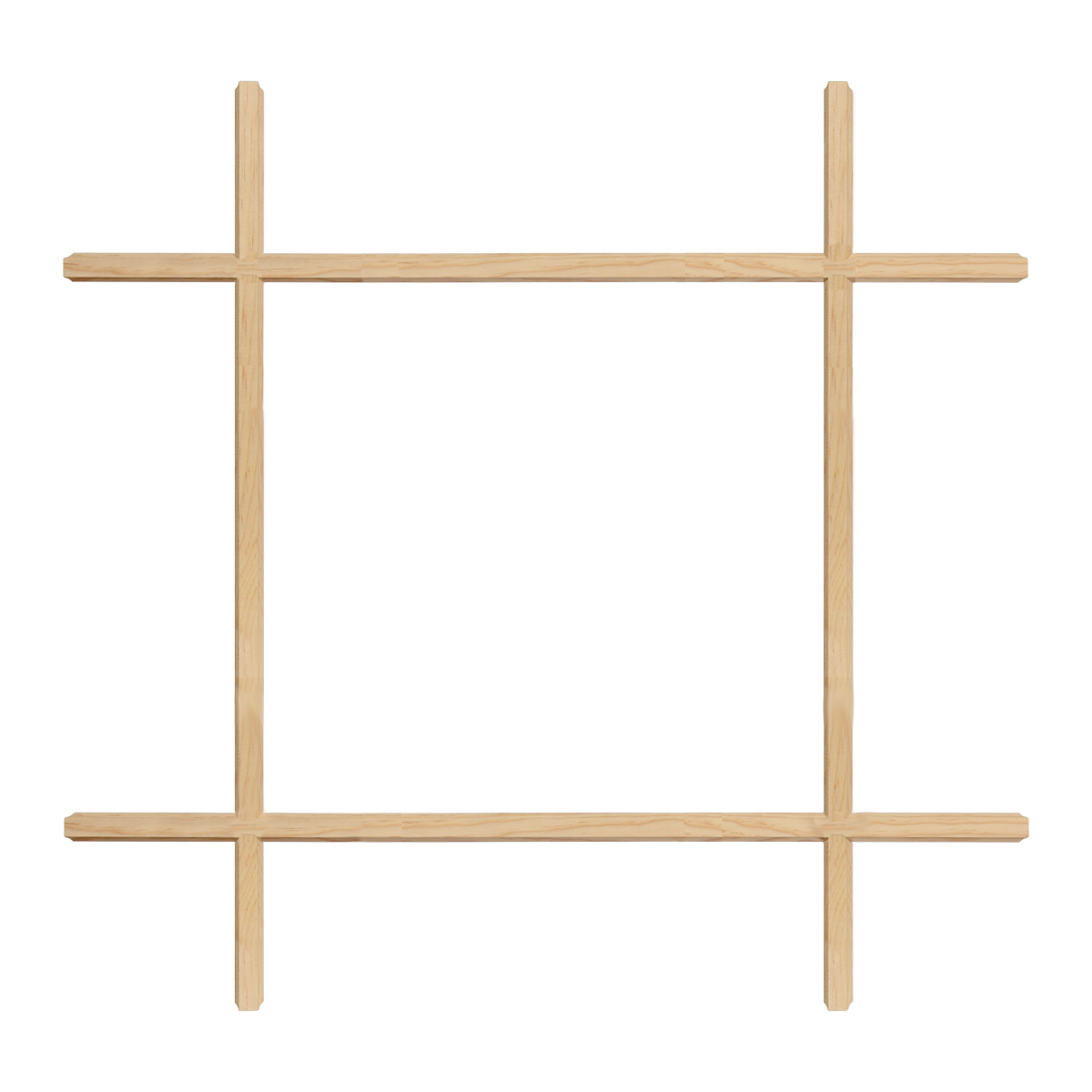 9 Light Prairie Style Pine Premium Window Grille