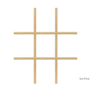 S3-Pine 3W3H 9 Light Colonial Standard Profile Window Grille