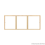 3 light pine customizable window grill insert