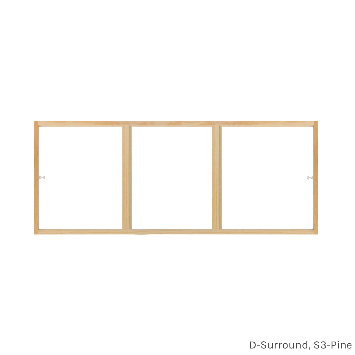 3 light pine customizable window grill insert