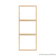 3 light pine customizable window grill insert