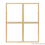 4 light square colonial window grid insert