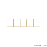 5 light pine colonial window grid insert