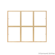 6 light pine colonial window grid insert