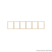 Tall 6 light pine colonial window grid insert