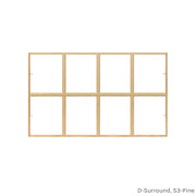 8 light full surround pine colonial window grid insert