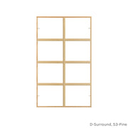 8 light full surround pine colonial window grid insert