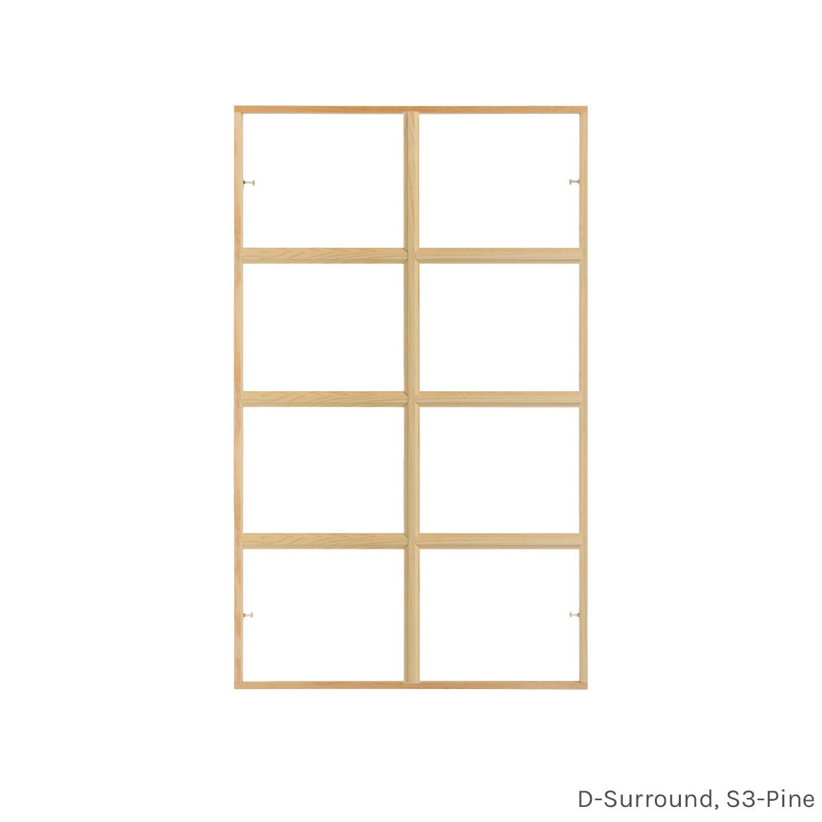 8 light full surround pine colonial window grid insert