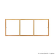 3 light pine customizable window grill insert