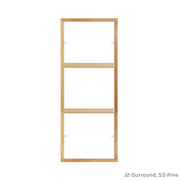 3 light pine customizable window grill insert