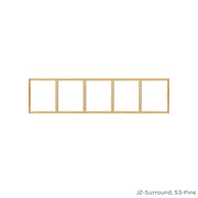 5 light pine colonial window grid insert