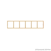 Tall 6 light pine colonial window grid insert