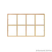 8 light full surround pine colonial window grid insert