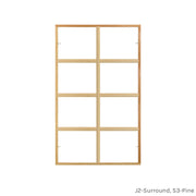 8 light full surround pine colonial window grid insert