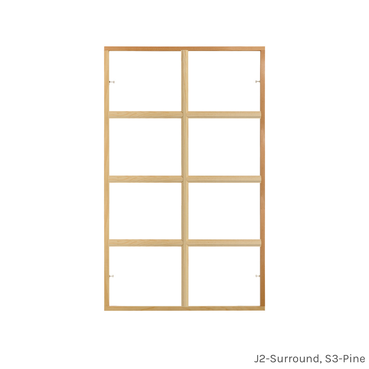 8 light full surround pine colonial window grid insert