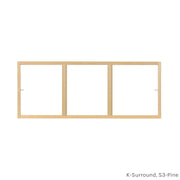 3 light pine customizable window grill insert