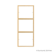3 light pine customizable window grill insert