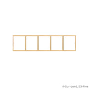 5 light pine colonial window grid insert