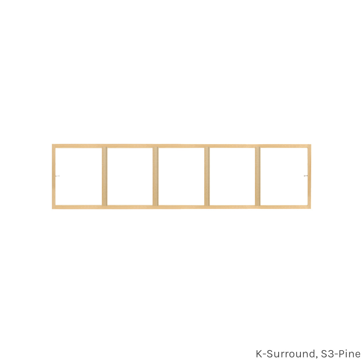 5 light pine colonial window grid insert