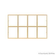 8 light full surround pine colonial window grid insert