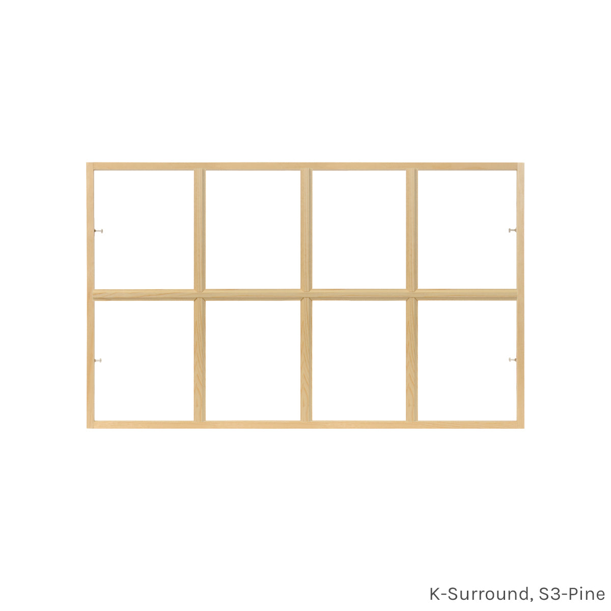 8 light full surround pine colonial window grid insert