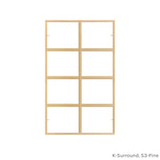 8 light full surround pine colonial window grid insert