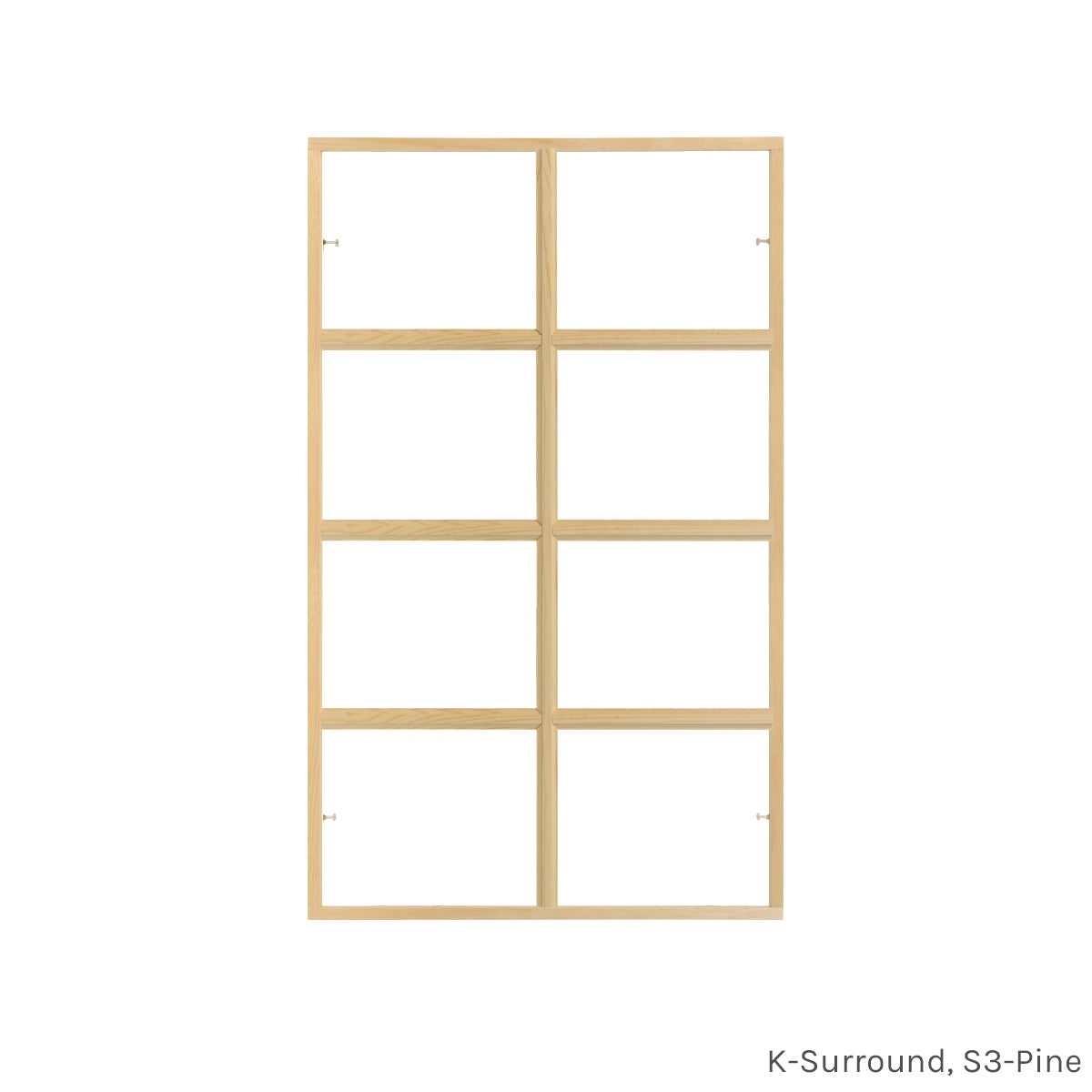 8 light full surround pine colonial window grid insert