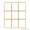 9 light square pine colonial window grid insert for casement and double hung windows