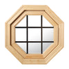 Cabin Breeze Wood Vent Octagon Clear IG Bronze Internal Grille Right Hinge