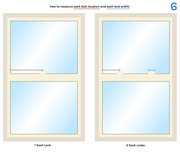Illustration showing the difference between one sash lock and two sash locks