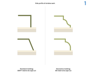 Illustration showing side profile of window edges