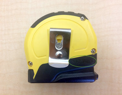 Tape Measure Showing Amount to Add for tight spot measurement.