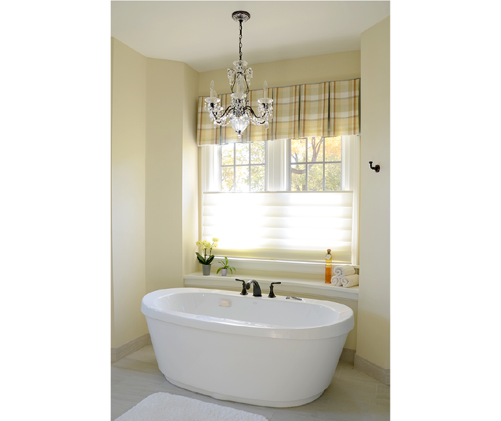 Window grilles in a clean bathroom window