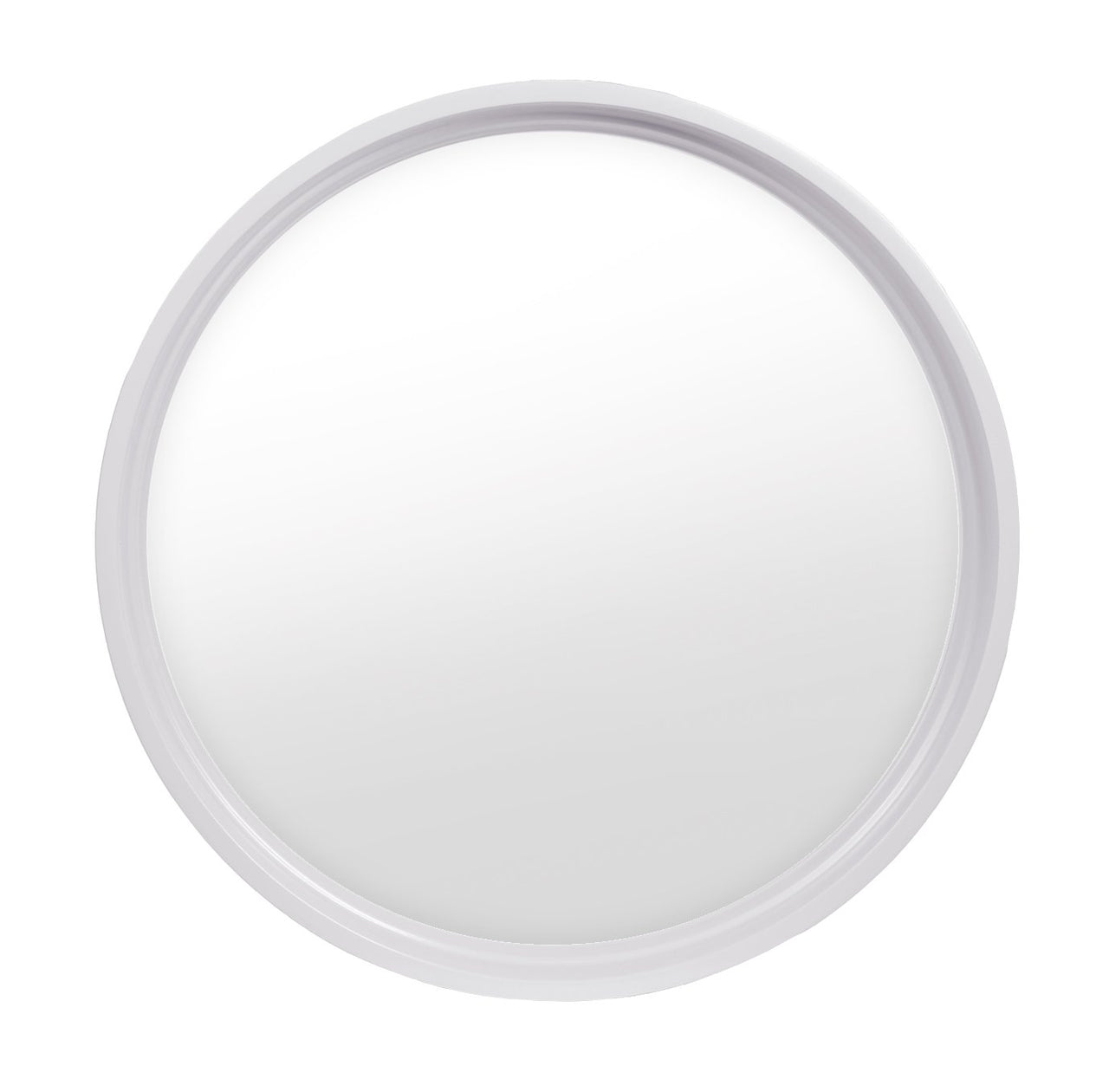 Rambler Round White Poly Window Clear IG Glass