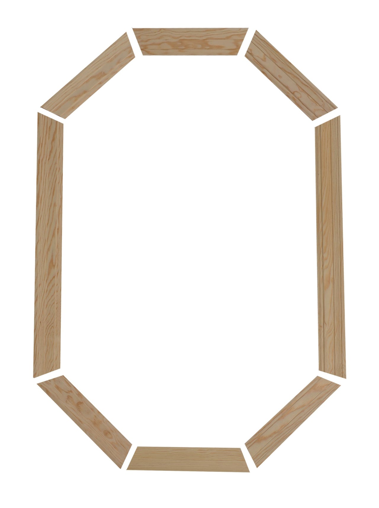 Oak Trim Kit for Tall Wood Stationary Octagon Windows