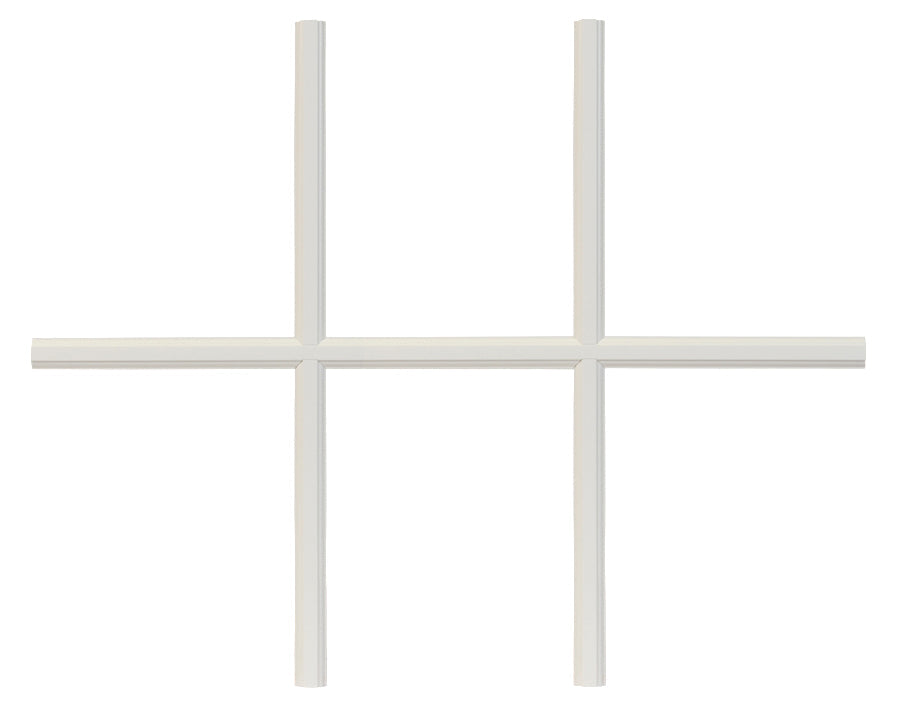 6 Light Vinyl Window Grille