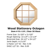 Wood stationary octagon with specs