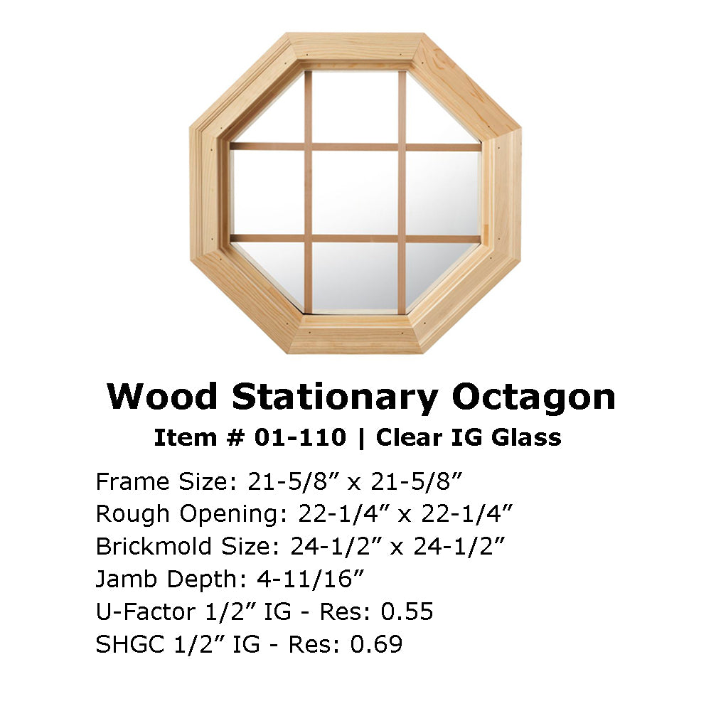 Wood stationary octagon with specs