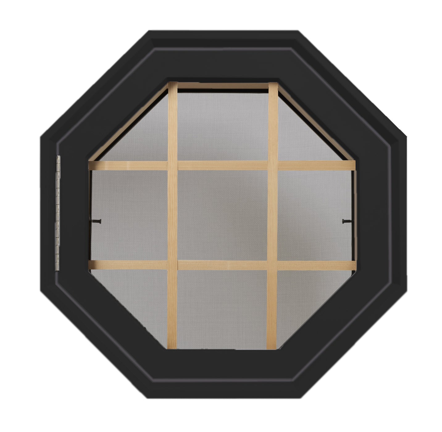 Rambler Breeze Black Poly Venting Octagon Window Hinged Left