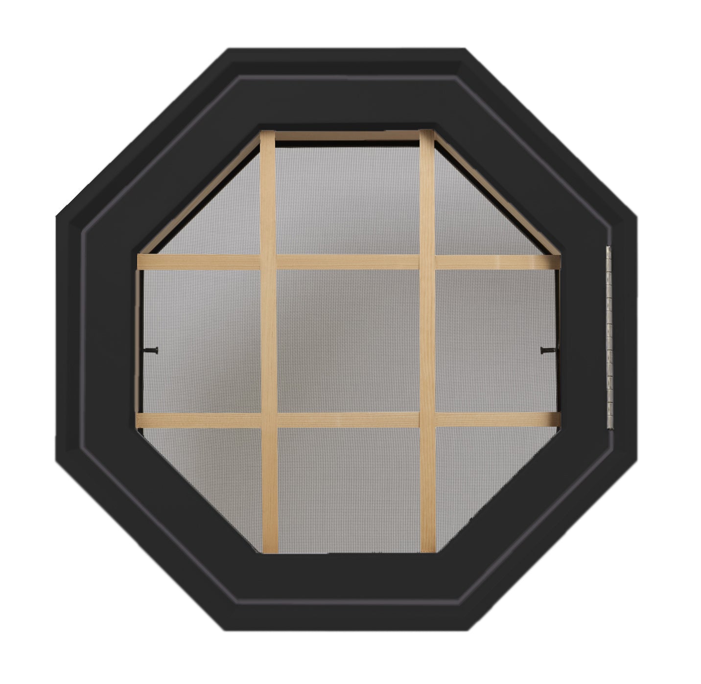 Rambler Breeze Black Poly Venting Octagon Window Hinged Right