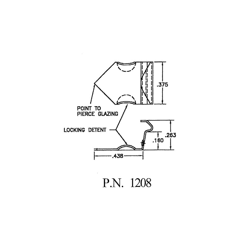 1208 Concealed Clip Drawing With Dimensions